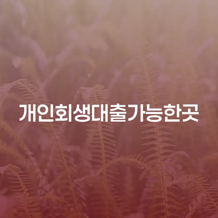개인회생대출 가능한 곳, 어디서 시작해야 할까요?